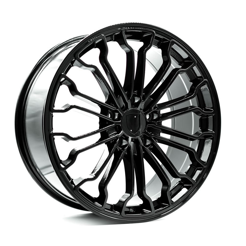 20x9.0 (11.0) 5x130 +48 (+55) CB: 71.5 R14 Gloss Black - Porsche