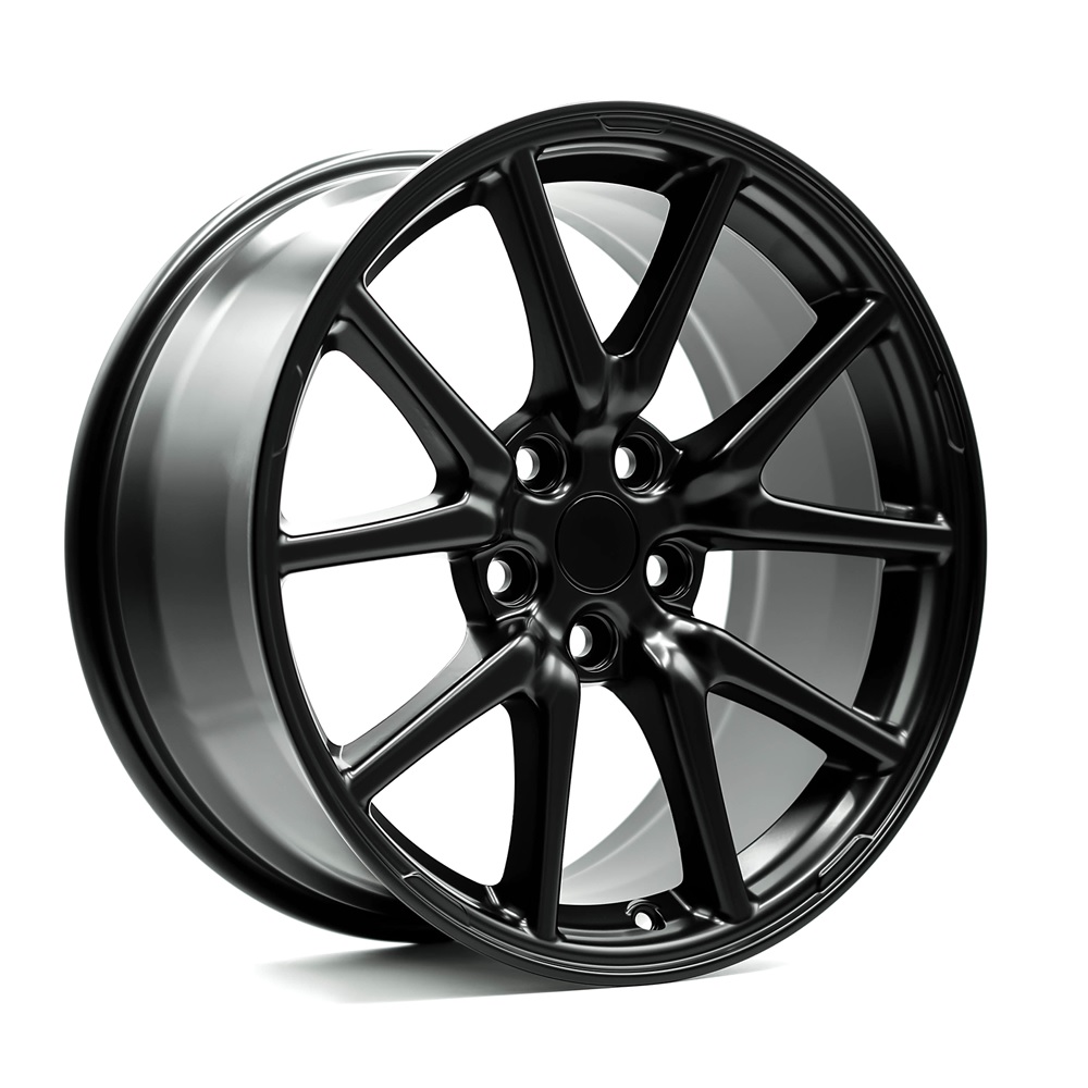 18x8.5 5x114.3 +40 CB: 64.1 Cone Matt Black / Gloss GunMetal - Tesla Model 3