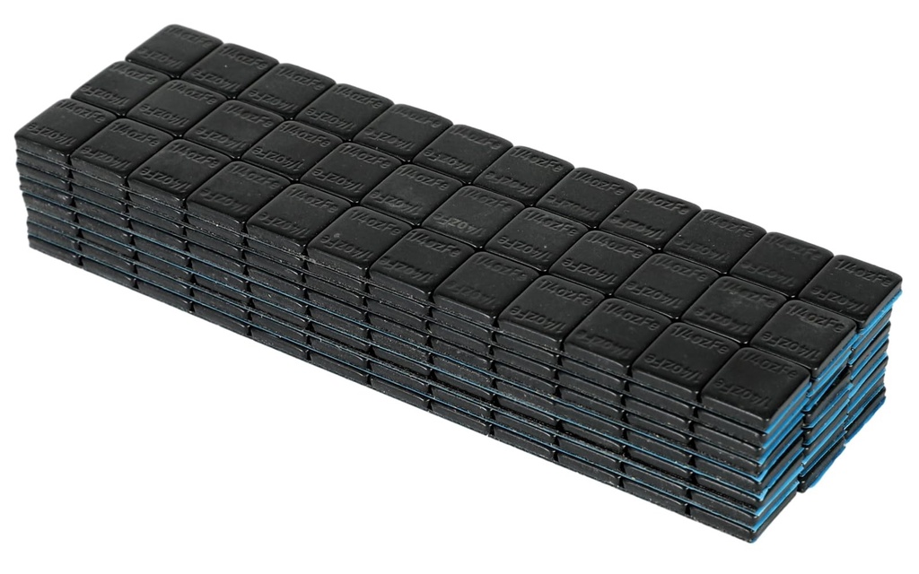 [W050B] Easy Peel Stick-on wheel Weight - 0.5 Oz x 6, 48pcs (144 Oz) - Black