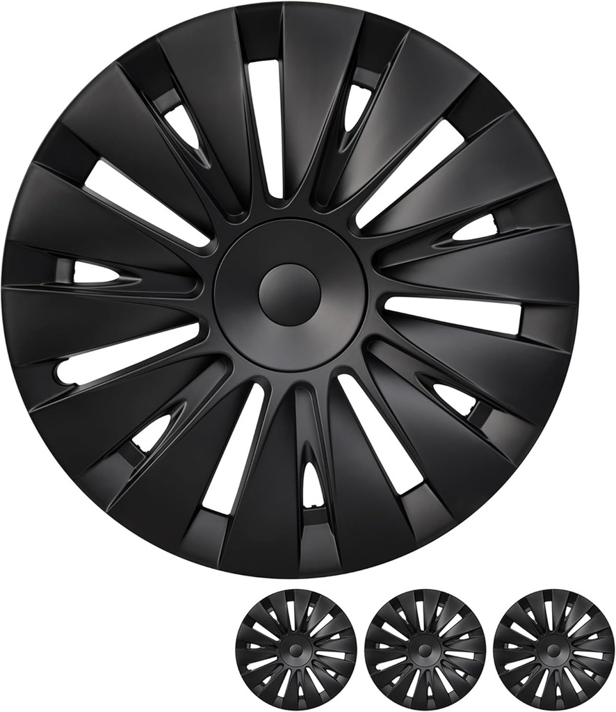 [TYC19] Tesla Model Y Wheel Covers 19 Inch, Matte Black