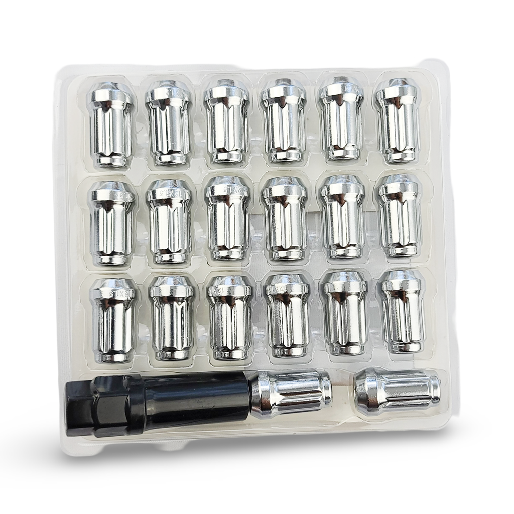 12 X 1.5 3/4" (20mm Hex 35mm long Spline Lug Nuts, Cone Seat, 20pcs/box with key ( TOYOTA, LEXUS, HONDA, HYUNDAI ... )